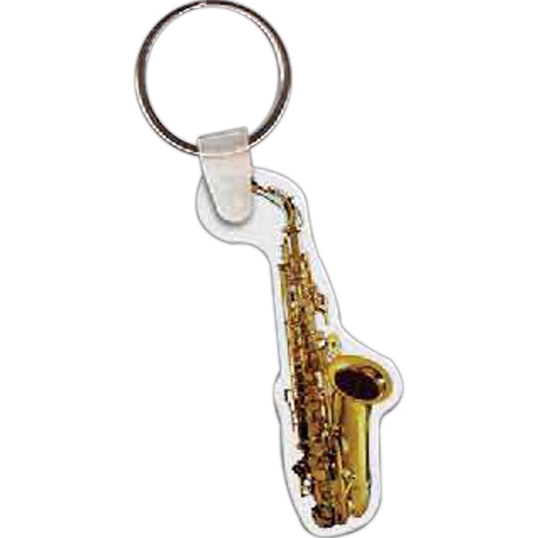 Full-color saxophone shaped key tag, 1.63" W x 1.92" H... from ASI 56100 Gemini Ind Inc / Gemini Line™