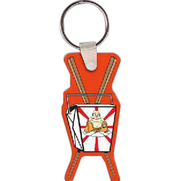 Full color Chinese takeout shaped key tag that measures 1.25" W... from ASI 56100 Gemini Ind Inc / Gemini Line™