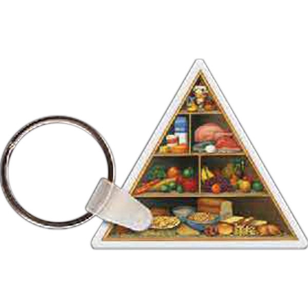 Full color food pyramid shaped key tag, 2" W x 1.74"... from ASI 56100 Gemini Ind Inc / Gemini Line™