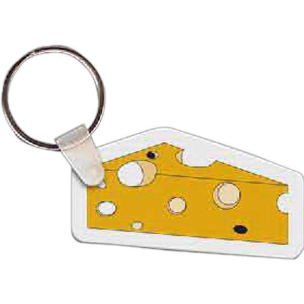 Cheese shaped key tag in multiple color options.... from ASI 56100 Gemini Ind Inc / Gemini Line™
