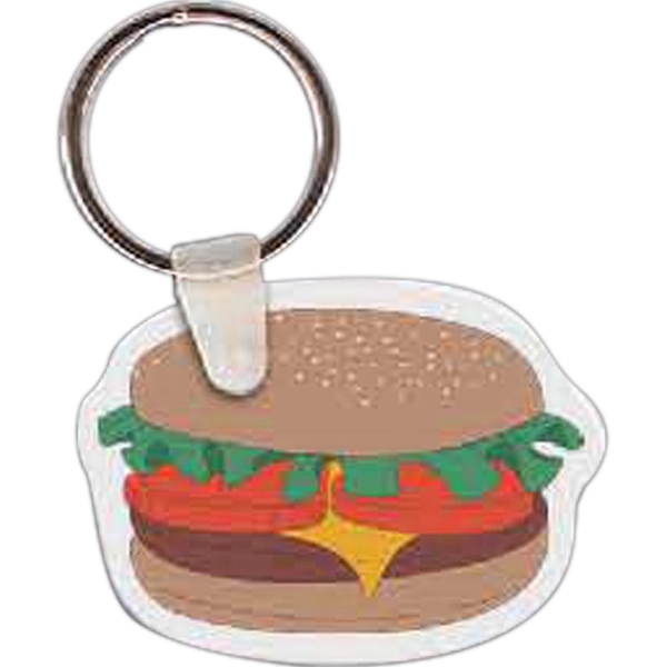 Full color hamburger shaped key tag.... from ASI 56100 Gemini Ind Inc / Gemini Line™