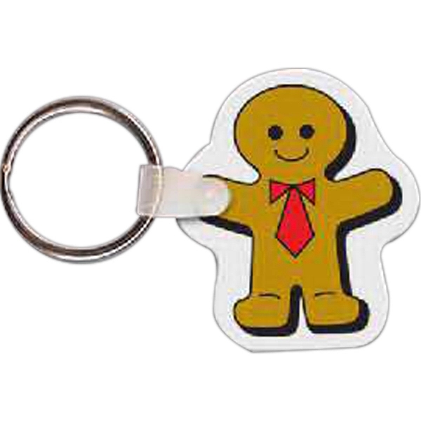 Gingerbread man shaped key tag, 1.59" W x 1.84" H.... from ASI 56100 Gemini Ind Inc / Gemini Line™