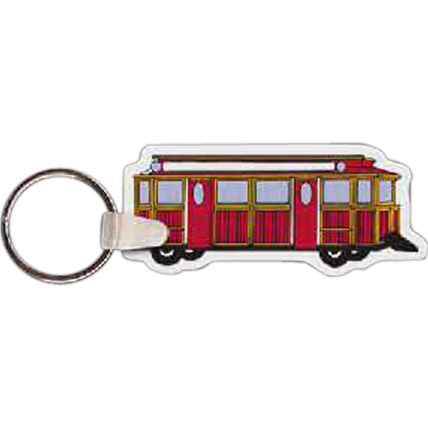 Key tag in the shape of a trolley, measuring 2.8" W... from ASI 56100 Gemini Ind Inc / Gemini Line™