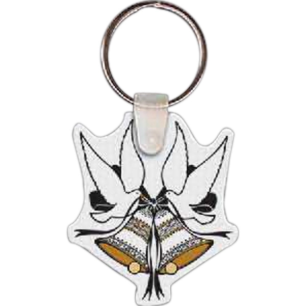 Bells with doves-shaped key tag, 1.7" W x 1.9" H... from ASI 56100 Gemini Ind Inc / Gemini Line™