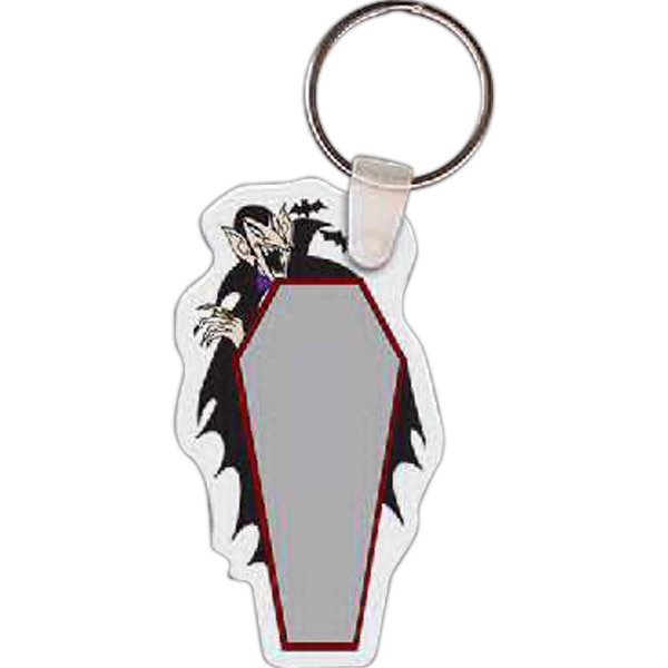 Key tag shaped like coffin with Dracula.... from ASI 56100 Gemini Ind Inc / Gemini Line™