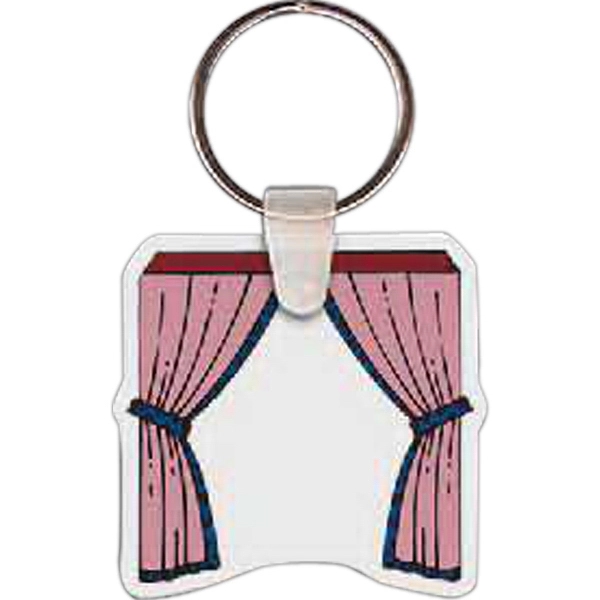 Key tag shaped like drapes with sixteen color option.... from ASI 56100 Gemini Ind Inc / Gemini Line™
