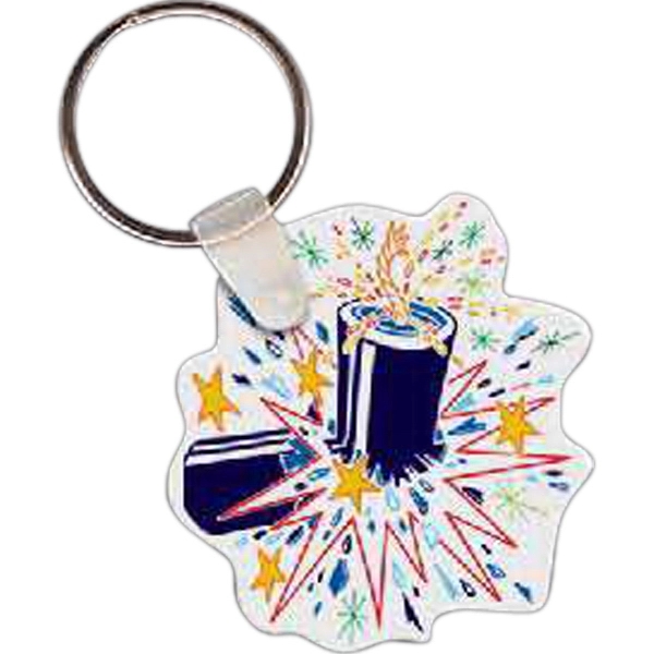 Full color fireworks shaped key tag, 1.8" W x 1.97" H.... from ASI 56100 Gemini Ind Inc / Gemini Line™