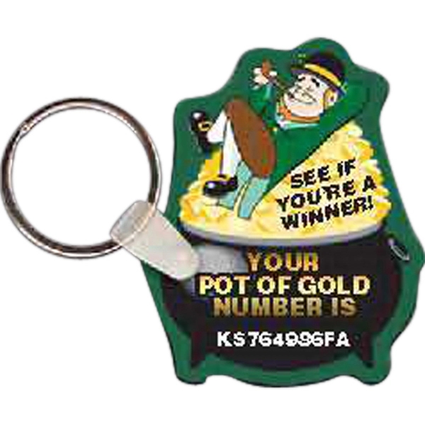 Key tag depicting a leprechaun on top of a pot of... from ASI 56100 Gemini Ind Inc / Gemini Line™