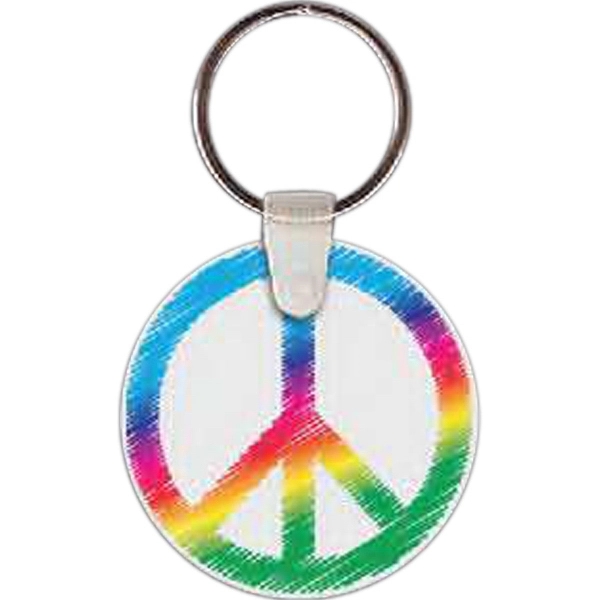 Peace sign shaped key tag, 1.75" x 1.75".... from ASI 56100 Gemini Ind Inc / Gemini Line™