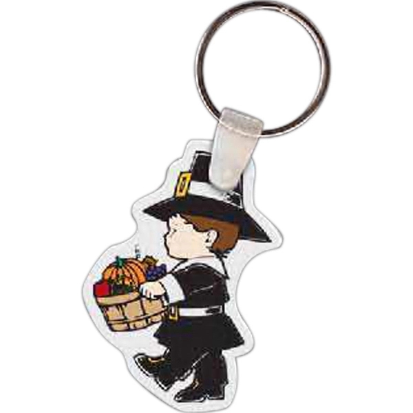 Full color pilgrim shaped key tag, 1.55" x 2.12".... from ASI 56100 Gemini Ind Inc / Gemini Line™