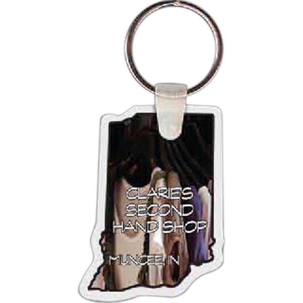 Indiana shaped key tag that measures 1.55" x 2.10"... from ASI 56100 Gemini Ind Inc / Gemini Line™