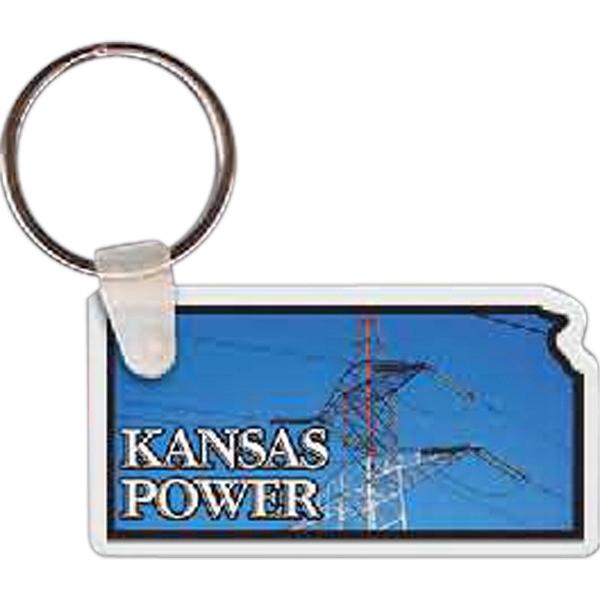 Kansas shaped key tag that measures 2.29" x 1.20"... from ASI 56100 Gemini Ind Inc / Gemini Line™