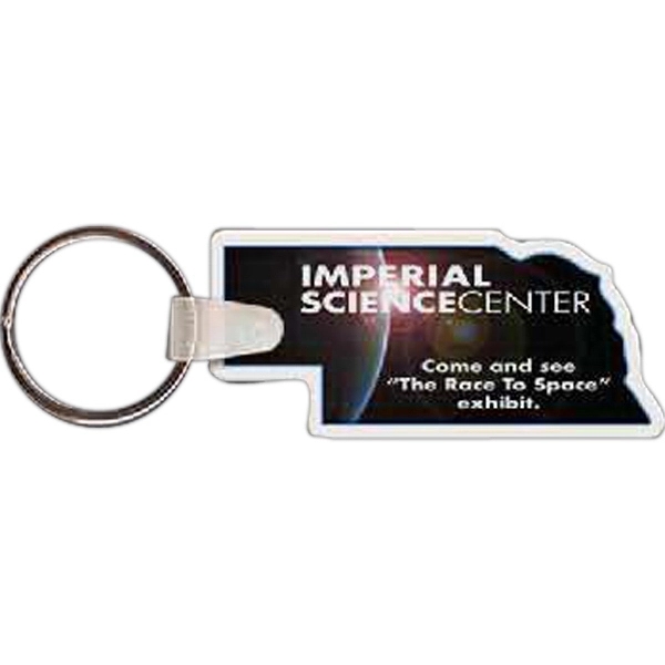 Nebraska shaped key tag that measures 2.42" x 1.11"... from ASI 56100 Gemini Ind Inc / Gemini Line™