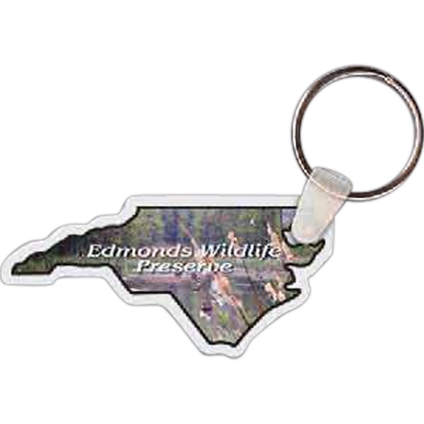 North Carolina shaped key tag that measures 2.67" x 1.29"... from ASI 56100 Gemini Ind Inc / Gemini Line™