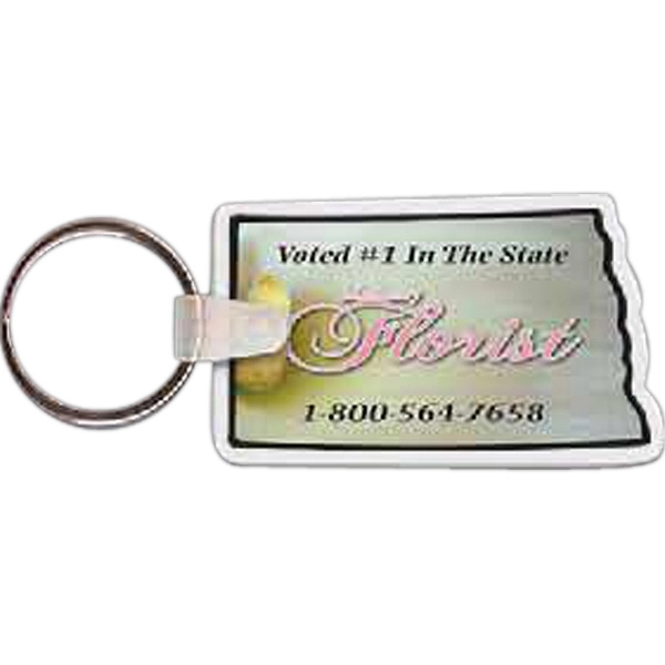 North Dakota shaped key tag that measures 2.35" x 1.39"... from ASI 56100 Gemini Ind Inc / Gemini Line™