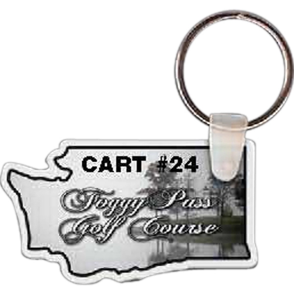 Washington state-shaped key tag.... from ASI 56100 Gemini Ind Inc / Gemini Line™