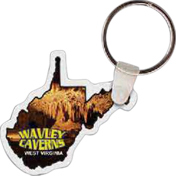 1.95" x 1.76" West Virginia-shaped key tag... from ASI 56100 Gemini Ind Inc / Gemini Line™