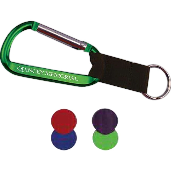 3.125" x 1.75" carabiner with strap.... from ASI 56100 Gemini Ind Inc / Gemini Line™