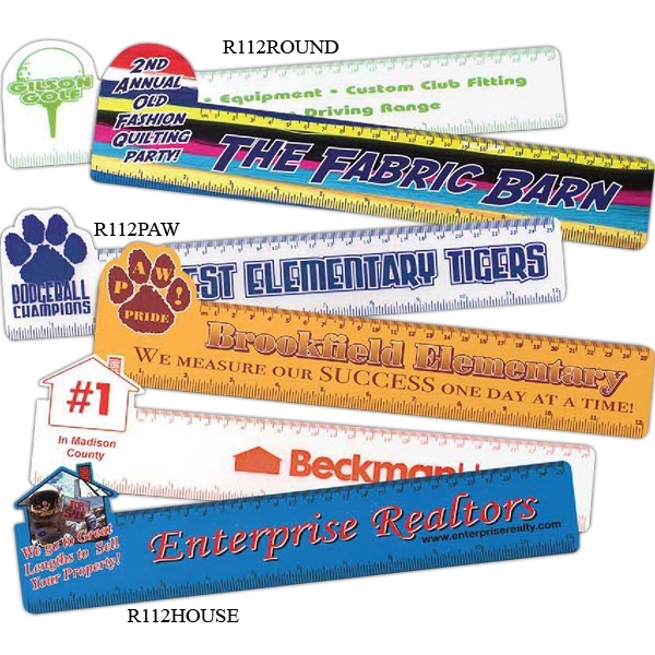 12" Ruler with a house shape; made in USA.... from ASI 56100 Gemini Ind Inc / Gemini Line™