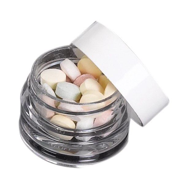 Round single jar mint container with full color label imprint.... from ASI 88060 Snugz/USA Inc / SnugZ USA®