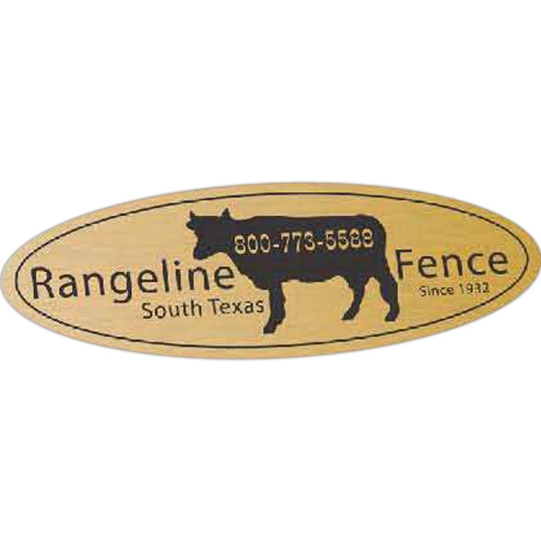 1 3/4" x 3 3/4" oblong decal made of chrome polyester... from ASI 56950 Gill Studios Inc / Gill-Line®