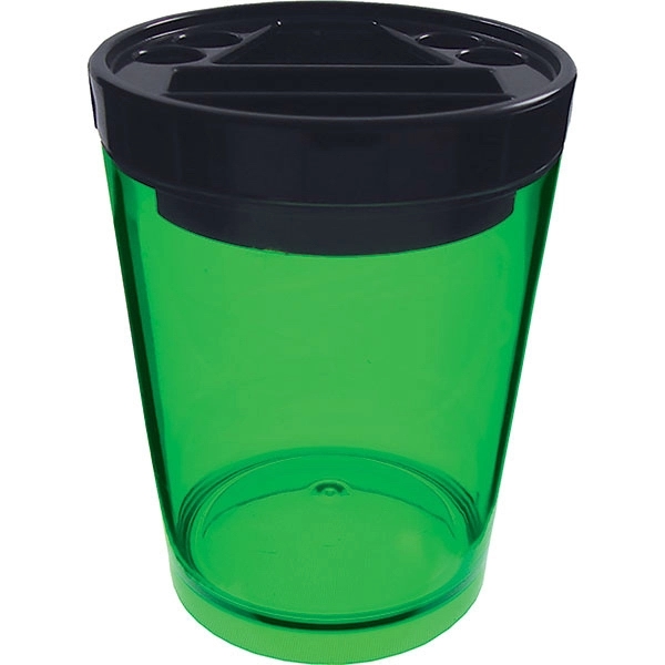 12 oz. Size Desk Caddy holds scissors, pens, pencils, bands, sticky... from ASI 61952 Howw Mfg Co Inc / Howw USA