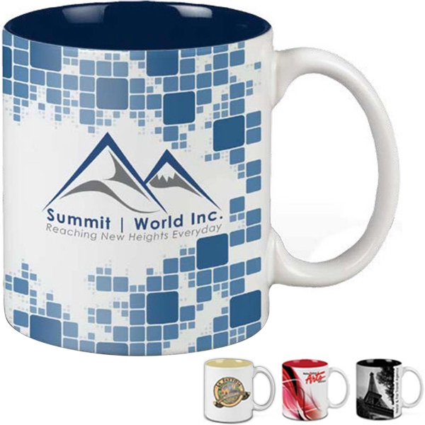 11 oz  White Mug with Color Accents... from ASI 52475 Xpres LLC / Xpres
