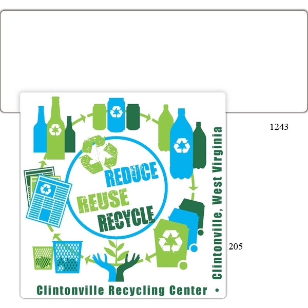 Square Shaped Four Color Repositionable Window Decals.... from ASI 66040 Label Works