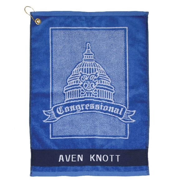 16" x 24" custom loop velour jacquard golf towel.... from ASI 90913 Terry Town