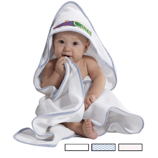 34" x 34" hooded baby towel with contrasting trim.... from ASI 90913 Terry Town