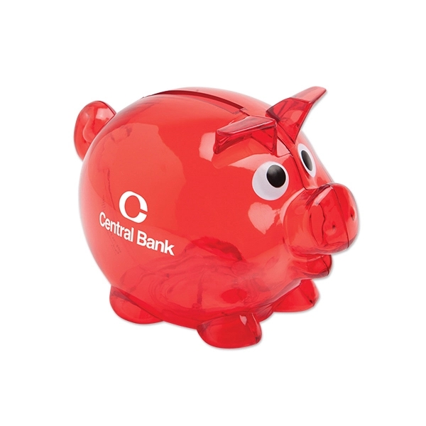 Small plastic piggy bank with removable plug on bottom.... from ASI 98360 WOWLine / WOWLine®