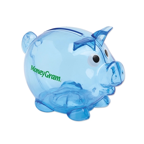 Small plastic piggy bank with removable plug on bottom.... from ASI 98360 WOWLine / WOWLine®