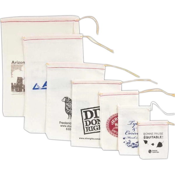 Lightweight natural cotton drawstring bag with single drawstring.... from ASI 41630 Brave USA / Brave USA