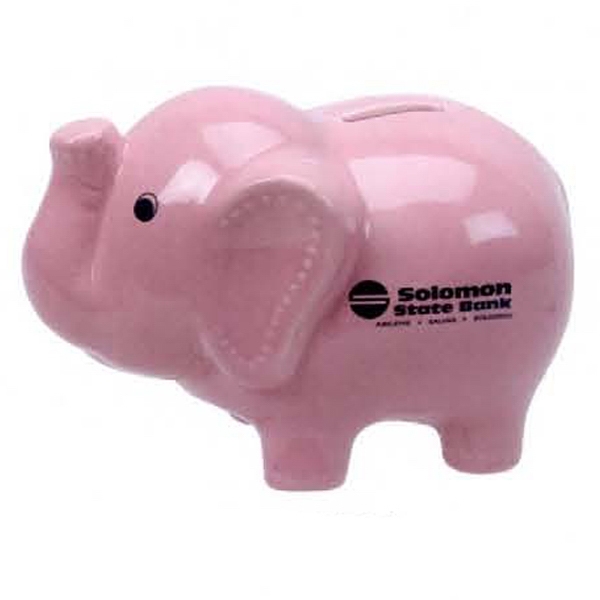 Ceramic elephant bank.... from ASI 90479 ZZ DROPPED -TJ Promotions Corp / Fargo Line