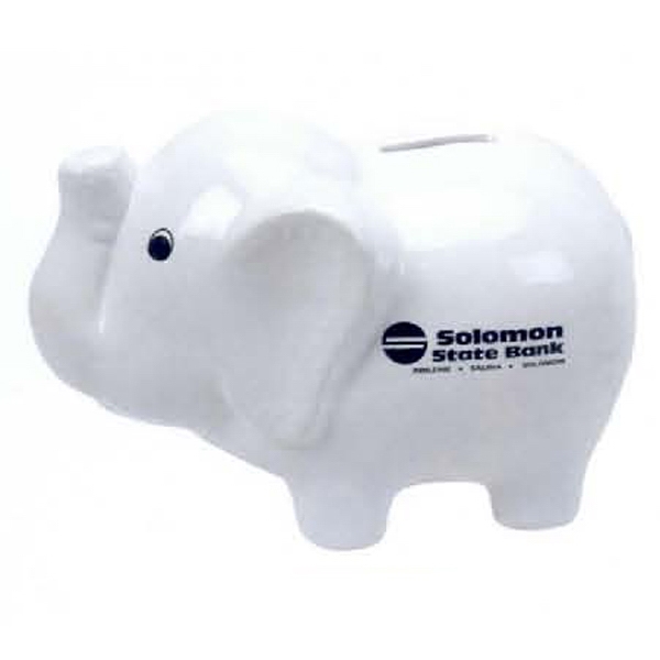 Ceramic elephant bank.... from ASI 90479 ZZ DROPPED -TJ Promotions Corp / Fargo Line