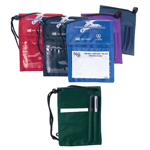 Badge, pen, and card holder wallet made of 420 denier nylon... from ASI 57655 STOPNGO Line