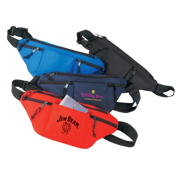 Fanny pack made of 600 denier polyester with four zippered pockets.... from ASI 57655 STOPNGO Line