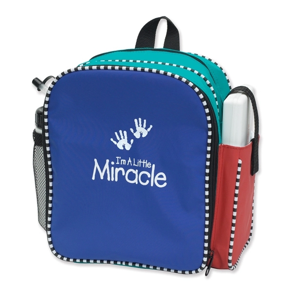 Compact diaper bag with padded rear shoulder straps & insulated compartments.... from ASI 88310 Southeast Plastics / SE Line/SE Little Line