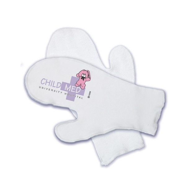 Baby bath mitt with terry cloth bottom and jersey top.... from ASI 88310 Southeast Plastics / SE Line/SE Little Line