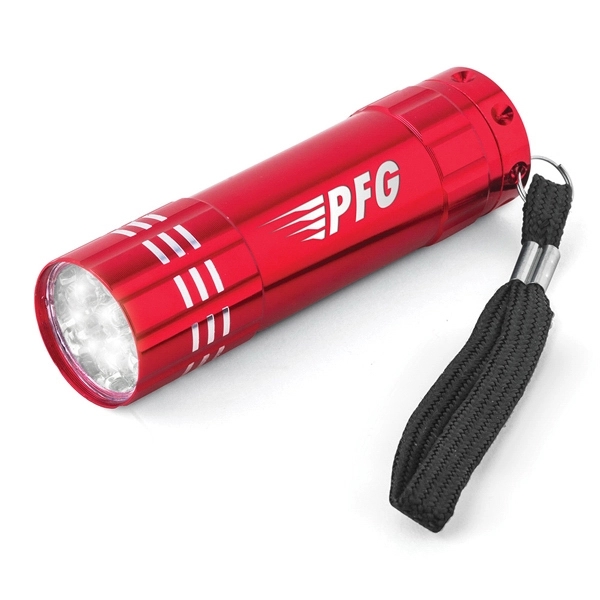 15/16" x 3 1/2" aluminum flashlight with a push button, ribbed... from ASI 88060 Snugz/USA Inc / Sweda®
