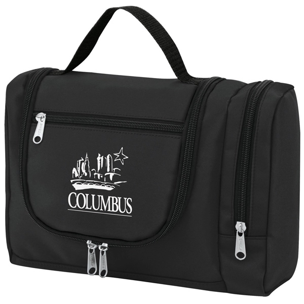 11" x 8" x 3 1/2" toiletry travel bag with multiple... from ASI 88060 Snugz/USA Inc / Sweda®