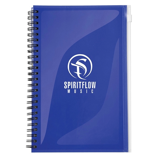 5 3/4" x 8 3/4" spiral-bound journal book with attached Ziploc®... from ASI 88060 Snugz/USA Inc / Sweda®
