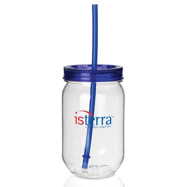 22 ounce capacity acrylic mason jar-styled tumbler with screw on lid... from ASI 88060 Snugz/USA Inc / Sweda®