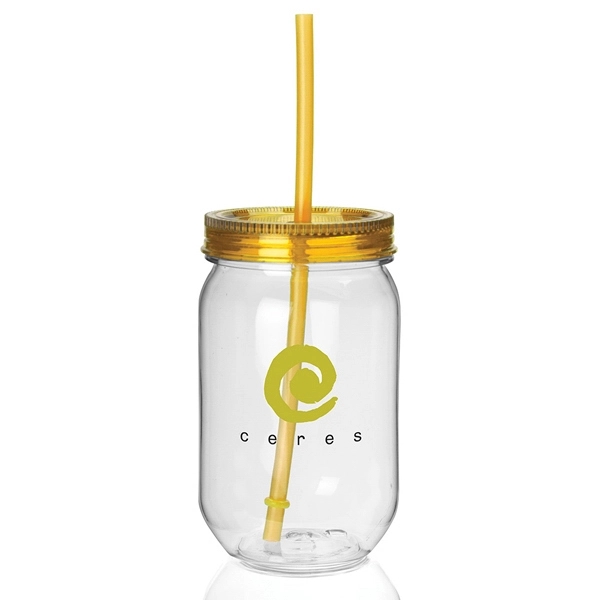 22 ounce capacity acrylic mason jar-styled tumbler with screw on lid... from ASI 88060 Snugz/USA Inc / Sweda®