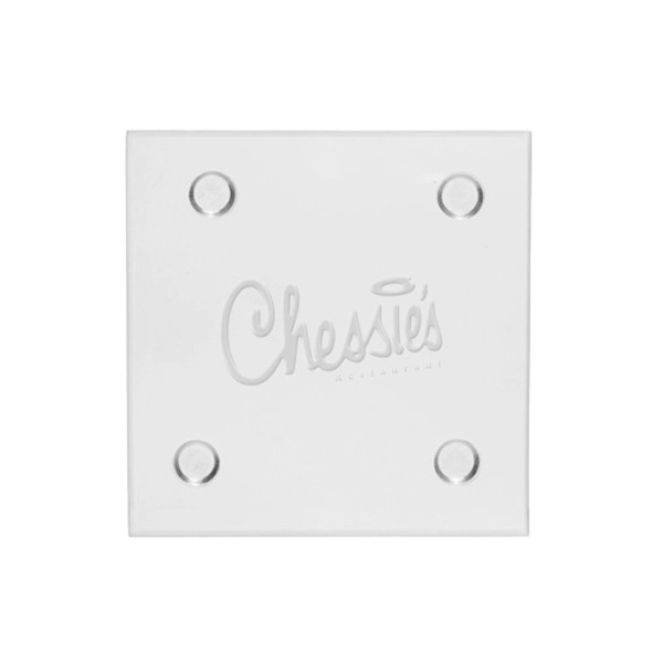 Square custom glass coaster, 4 in.... from ASI 39552 BEL Promo