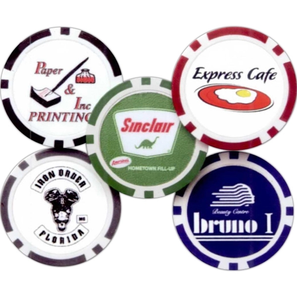 Premium coated poker chips with custom coated inlay.... from ASI 63500 Jomar Industries Inc / Poker Chip