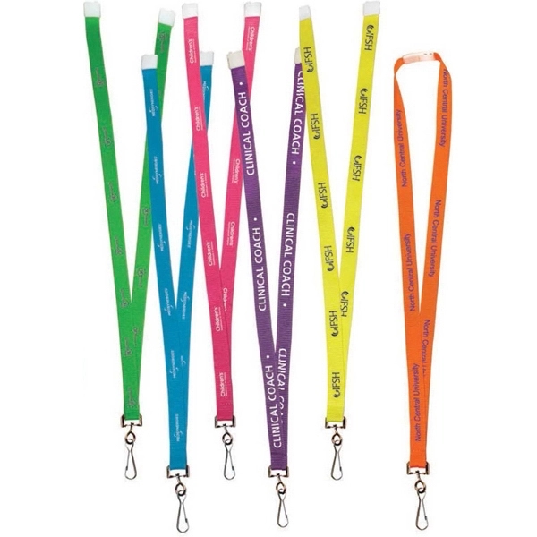 Neon silk screen lanyard with standard non-breakaway, 5/8".... from ASI 49470 DEVARA