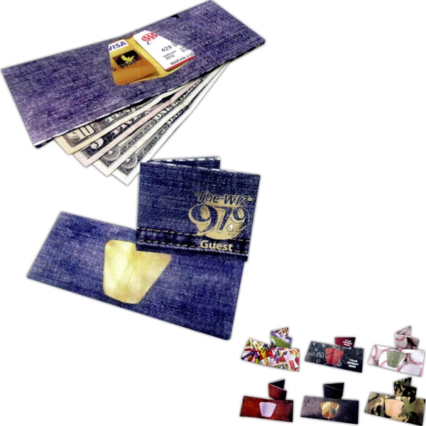 Stock design, full color Tyvek  bi-fold wallet, add your logo.... from ASI 67230 ZZ OLD/Drop - Lewtan Industries Corp / Lewtan 