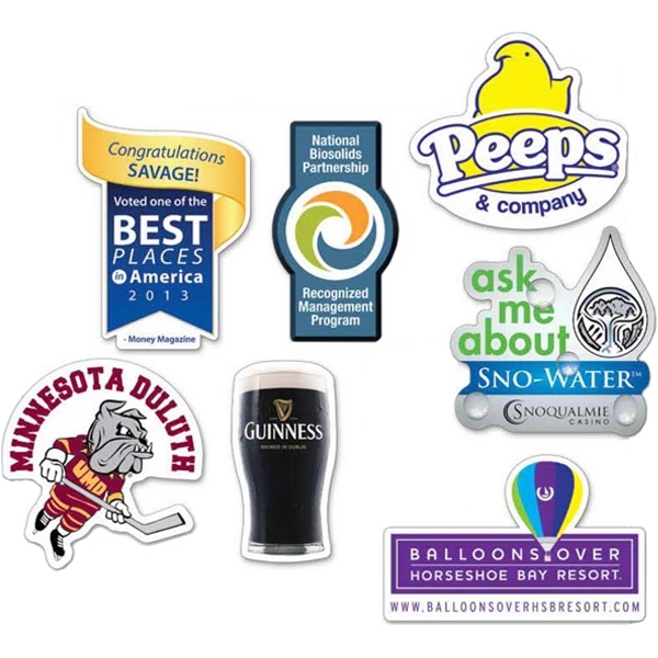 Custom shape rigid vinyl button with sizes up to 9 square... from ASI 66390 LarLu