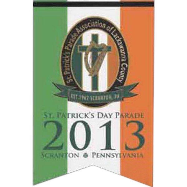 Premium felt banner measuring 14.5" x 18" with a sewn strip.... from ASI 66390 LarLu